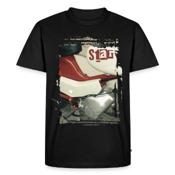 Samson Star - Men's Premium Organic T-Shirt - black - Front - Nico (187cm)