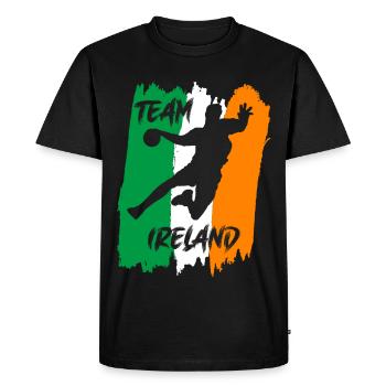 Handball Team Ireland - Men's Premium Organic T-Shirt - black - Front - Nico (187cm)