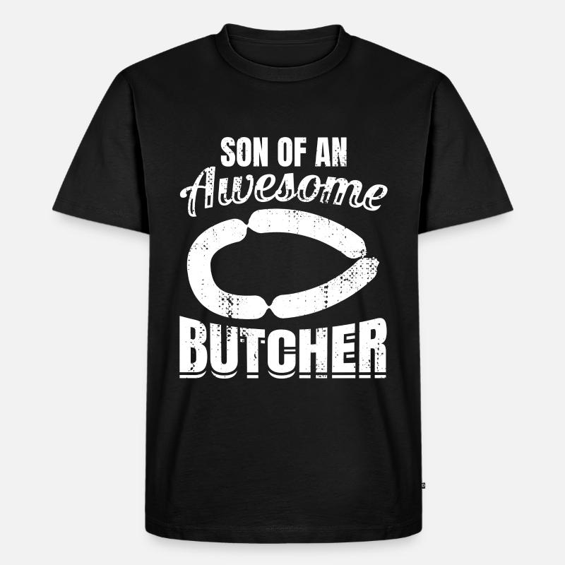 Sohn eines Metzgers - Männer Premium Bio T-Shirt - Schwarz