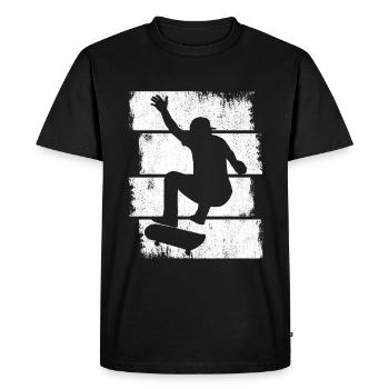 Skateboarding Boy Sketch - Men's Premium Organic T-Shirt - black - Front - Nico (187cm)