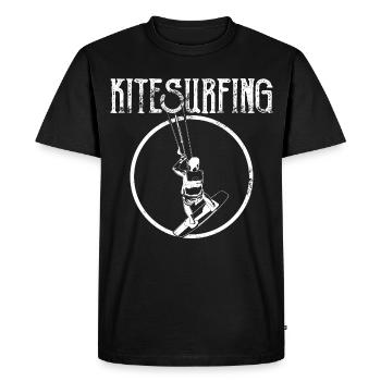 Kitesurfing - Men's Premium Organic T-Shirt - black - Front - Nico (187cm)