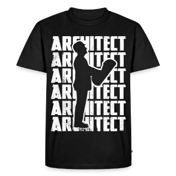 Funny Architect - Men's Premium Organic T-Shirt - black - Front - Nico (187cm)