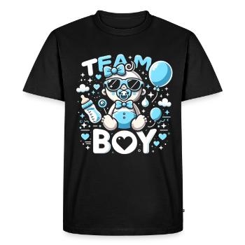 Garçon d’équipe - T-shirt Premium bio Homme - noir - Devant - Nico (187cm)