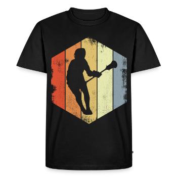 Joueurs de crosse vintage - T-shirt Premium bio Homme - noir - Devant - Nico (187cm)