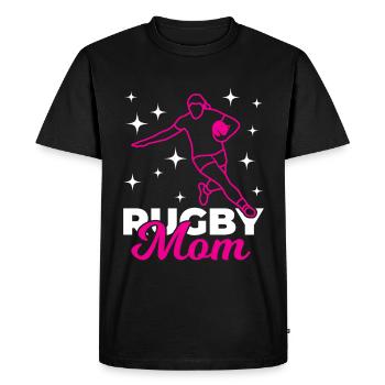 Maman Rugby - T-shirt Premium bio Homme - noir - Devant - Nico (187cm)