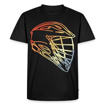Casque de crosse style rétro - T-shirt Premium bio Homme - noir - Devant - Nico (187cm)