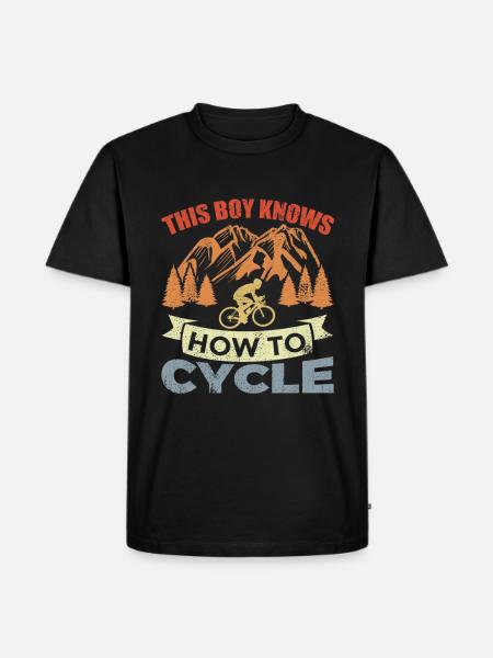 Bicycle Boy - Men's Premium Organic T-Shirt - black