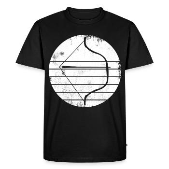 Bow and Arrow Sketch - Men's Premium Organic T-Shirt - black - Front - Nico (187cm)