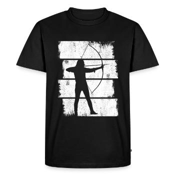 Archer - Men's Premium Organic T-Shirt - black - Front - Nico (187cm)
