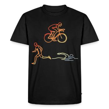 Vintage Triathlete - Men's Premium Organic T-Shirt - black - Front - Nico (187cm)