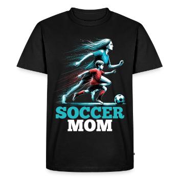 Soccer maman Soccer cadeau - T-shirt Premium bio Homme - noir - Devant - Nico (187cm)