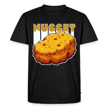 Nugget-Love Chicken Nugget - Men's Premium Organic T-Shirt - black - Front - Nico (187cm)
