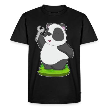 Atelier de clés mécaniques Panda - T-shirt Premium bio Homme - noir - Devant - Nico (187cm)