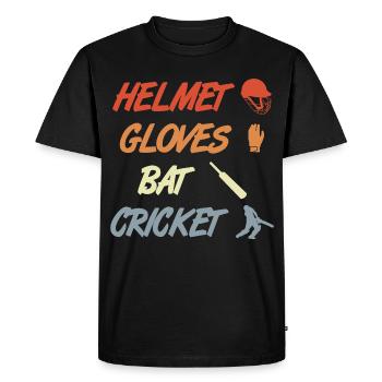 Dicton de cricket - T-shirt Premium bio Homme - noir - Devant - Nico (187cm)