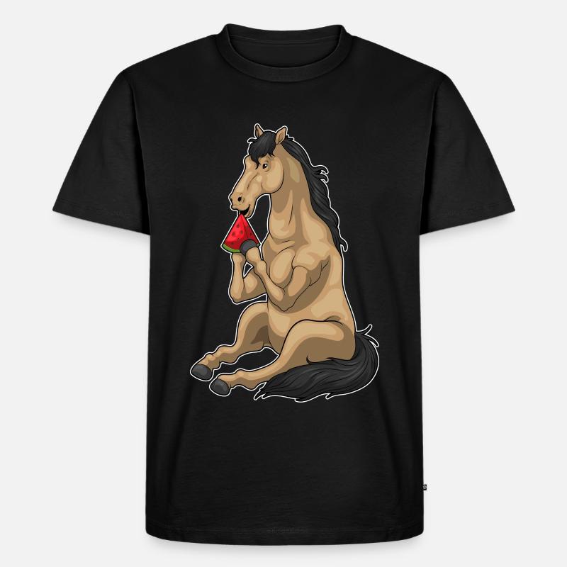 Pastèque cheval - T-shirt Premium bio Homme - noir