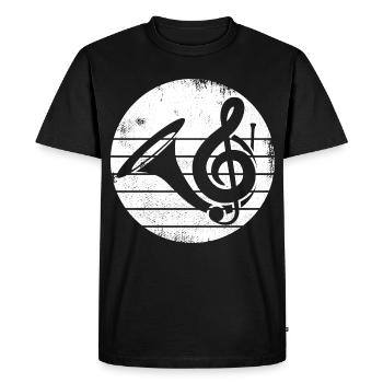 Dessin de cor français - T-shirt Premium bio Homme - noir - Devant - Nico (187cm)