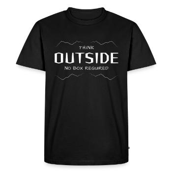 Penser à l’extérieur - Pensée latérale sans boîte. - T-shirt Premium bio Homme - noir - Devant - Nico (187cm)