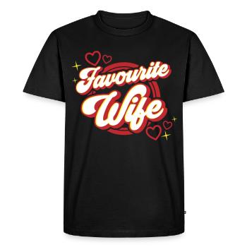 Femme préférée | Couleurs modifiables - T-shirt Premium bio Homme - noir - Devant - Nico (187cm)