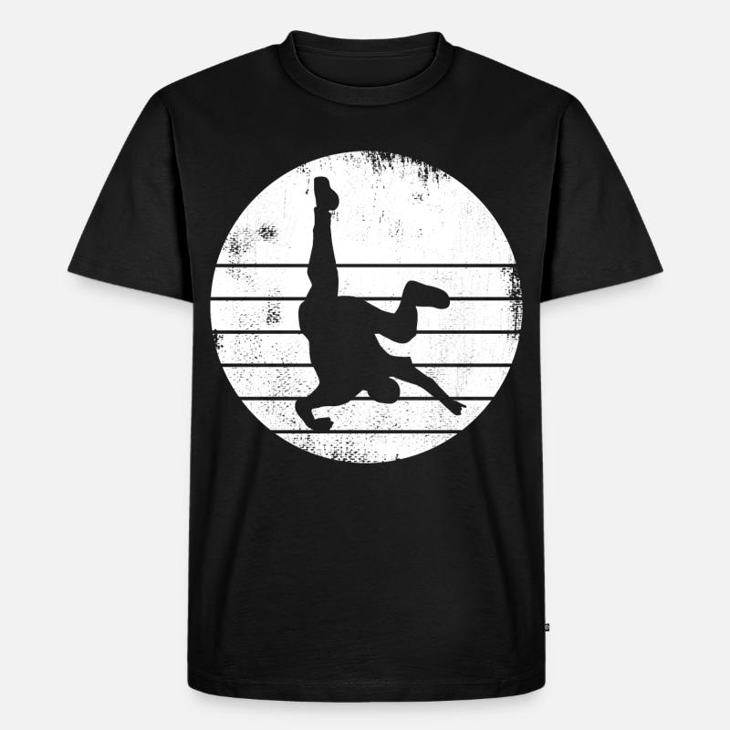 Breakdancer Sketch - Männer Premium Bio T-Shirt - Schwarz