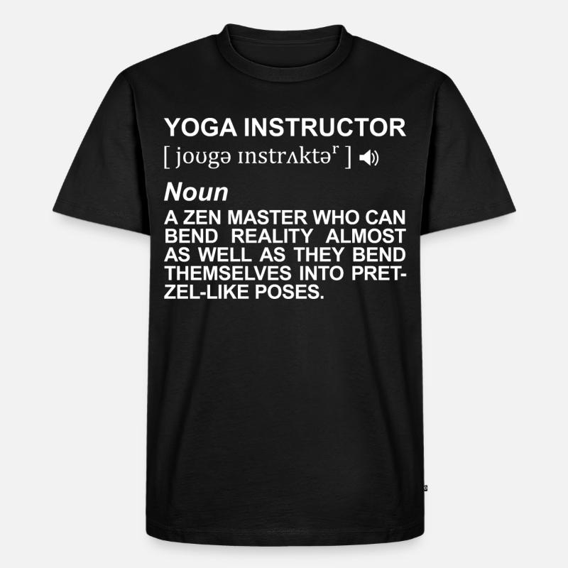 Yogalehrer Definition - Männer Premium Bio T-Shirt - Schwarz