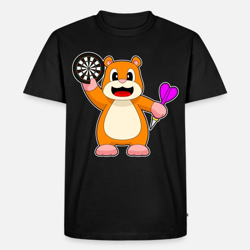 Cible de fléchettes de hamster - T-shirt Premium bio Homme - noir