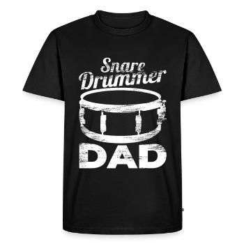 Drummer Father - Men's Premium Organic T-Shirt - black - Front - Nico (187cm)