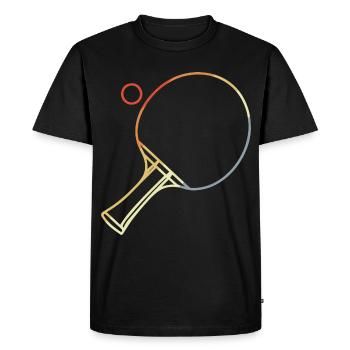 Croquis de tennis de table - T-shirt Premium bio Homme - noir - Devant - Nico (187cm)