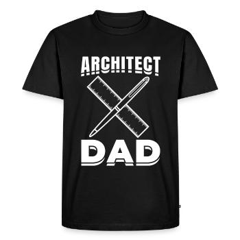 Papa architecte - T-shirt Premium bio Homme - noir - Devant - Nico (187cm)