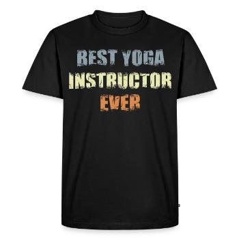 Meilleur professeur de yoga - T-shirt Premium bio Homme - noir - Devant - Nico (187cm)