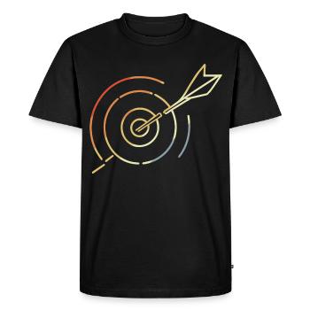 Cible de tir à l’arc - T-shirt Premium bio Homme - noir - Devant - Nico (187cm)