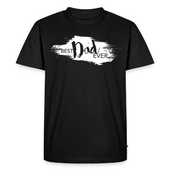 Best Dad Ever Father's Day Dad Gift Lettering - Men's Premium Organic T-Shirt - black - Front - Nico (187cm)