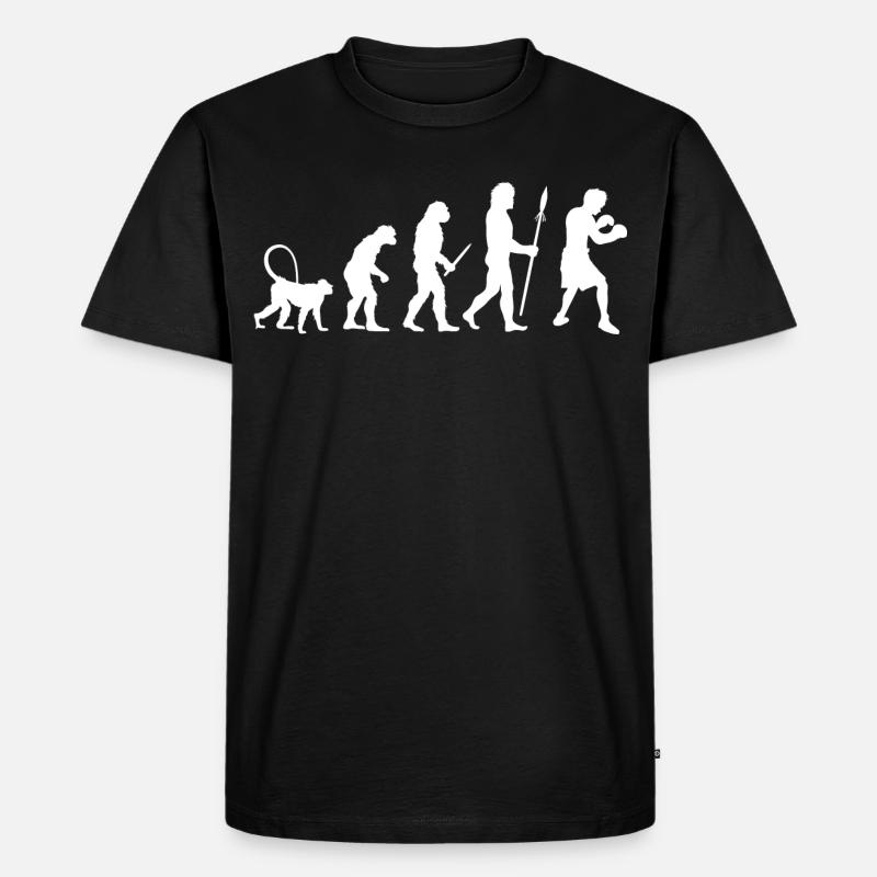 Evolution des Boxens - Männer Premium Bio T-Shirt - Schwarz