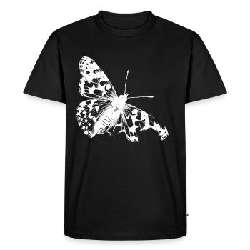 The rare beauty of the thistle butterfly - Men's Premium Organic T-Shirt - black - Front - Nico (187cm)