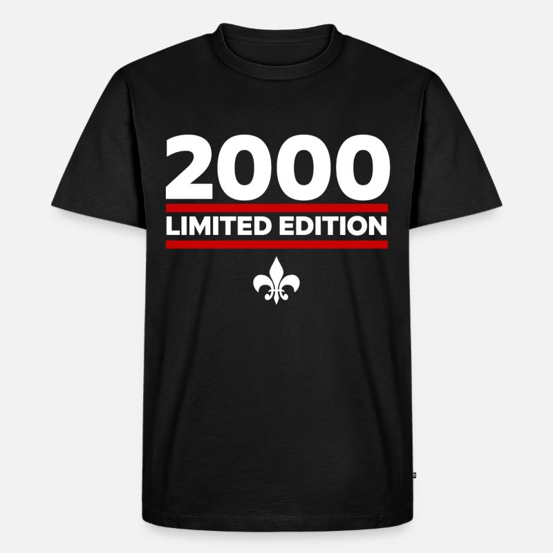 2000 Limited Edition - Männer Premium Bio T-Shirt - Schwarz