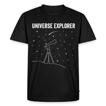 Explorateur d’univers Astrophotographie Passion - T-shirt Premium bio Homme - noir - Devant - Nico (187cm)