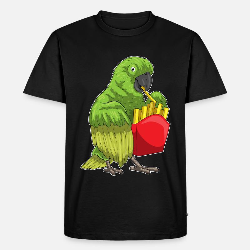 Frites perroquet - T-shirt Premium bio Homme - noir