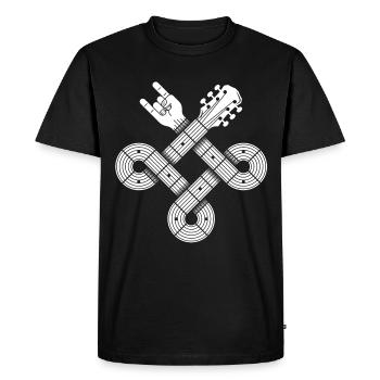 Celtic Knot Guitar. Rock And Metal Music Graphic - Men's Premium Organic T-Shirt - black - Front - Nico (187cm)