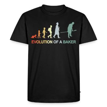 Vintage Baker Evolution - Men's Premium Organic T-Shirt - black - Front - Nico (187cm)