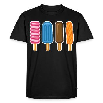 Glace à l’eau pour les enfants - T-shirt Premium bio Homme - noir - Devant - Nico (187cm)