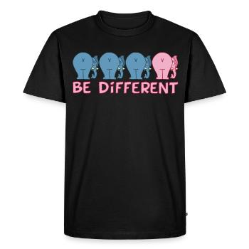 A different elephant - Men's Premium Organic T-Shirt - black - Front - Nico (187cm)