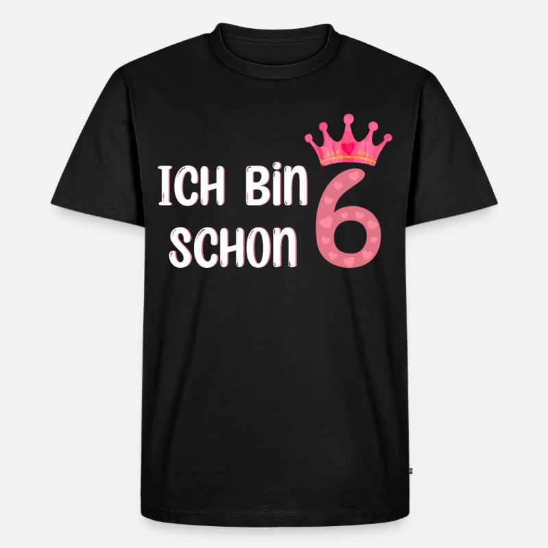 Ich Bin Schon 6 - Männer Premium Bio T-Shirt - Schwarz