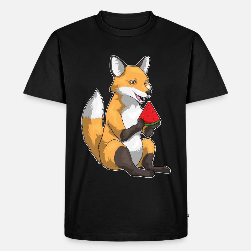 Fruit de la pastèque Fox - T-shirt Premium bio Homme - noir