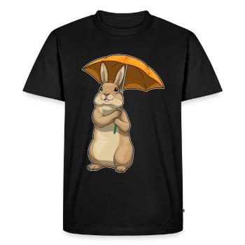 Bunny Umbrella - Men's Premium Organic T-Shirt - black - Front - Nico (187cm)