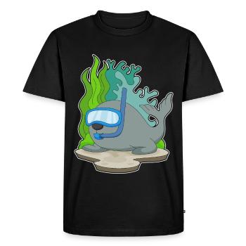 Seal Diver Snorkel Diving - Men's Premium Organic T-Shirt - black - Front - Nico (187cm)