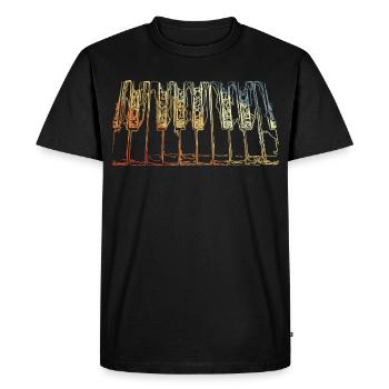 Piano Rétro Vintage - T-shirt Premium bio Homme - noir - Devant - Nico (187cm)