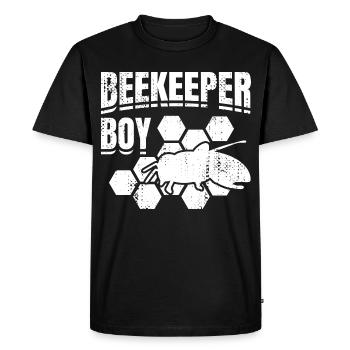 Apiculteur Jeune - T-shirt Premium bio Homme - noir - Devant - Nico (187cm)