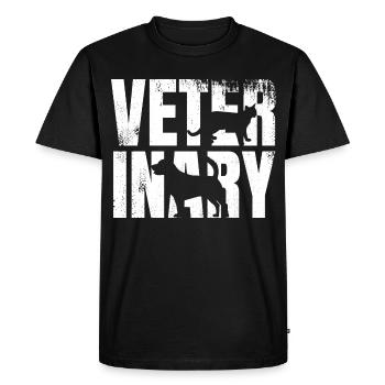 Funny Veterinarian - Men's Premium Organic T-Shirt - black - Front - Nico (187cm)