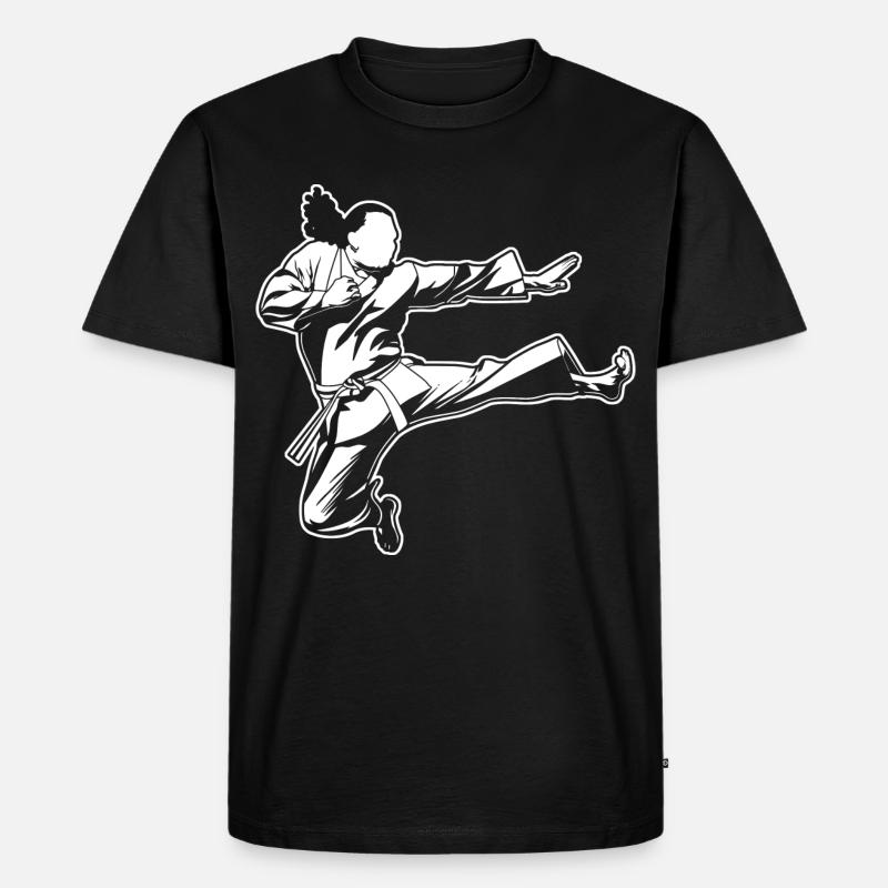 Karate - Männer Premium Bio T-Shirt - Schwarz