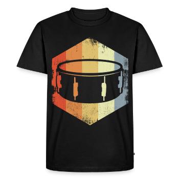 Vintage Snare Drum - Men's Premium Organic T-Shirt - black - Front - Nico (187cm)