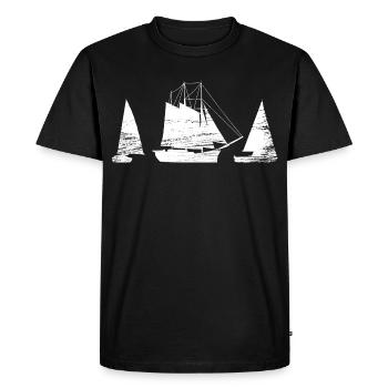 Voilier - T-shirt Premium bio Homme - noir - Devant - Nico (187cm)